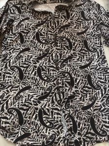 Patterned Black & White Top