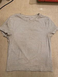 H&M Striped Ribbed Tee