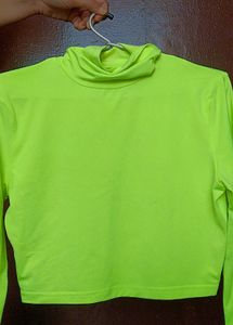 Parrot 🦜 💚 Green Shein Top With Full Sleeve Neck