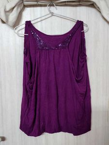 ❗ CLEARANCE ❗ Park Avenue Purple Sequin Top