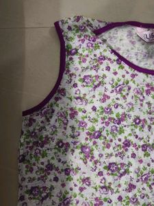 Floral Sleeveless Top Very Soft Material