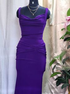 Purple Ruched Bodycon Dress, Price Fixed!..
