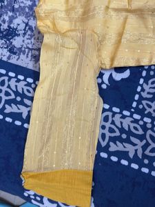 Vibrant Yellow Zari Suit