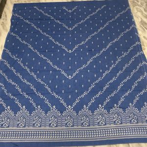 Blue &amp; White Dress Material