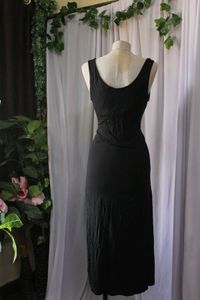 Elegant Black Midi Dress With Built It Bra