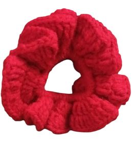 Red Knitted Scrunchie
