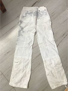 Grunge White Cargos