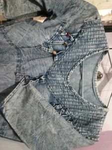 Denim Tie-Dye Mini Dress