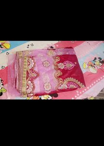 Heavy Embroidery Saree Net+Velvet