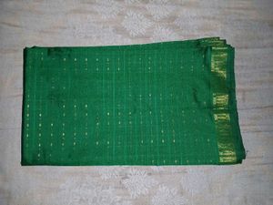 Green &amp; Gold Kanchipuram Silk Saree With Blouse
