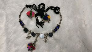 Boho Mirror & Tassel Necklace Set