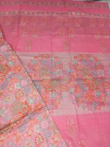 Floral Pink Unstitched Suit