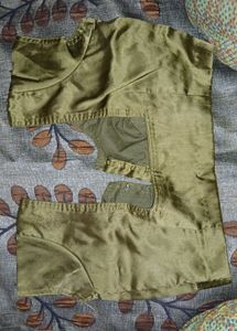Olive Green Readymade Saree Blouse