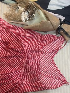 Red &amp; White Striped Dress