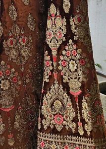 Exquisite Velvet Lehenga with Intricate Embroidery