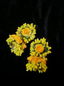 Floral Earrings Pink N Yellow
