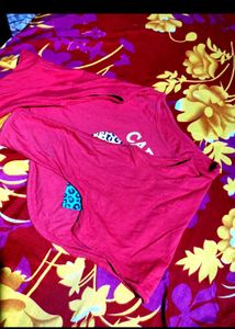 Red Graphic Print Top