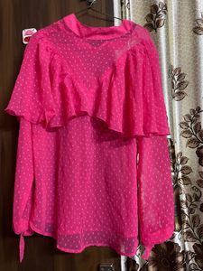 Pink Ruffle Top