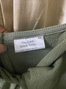 Elegant Olive Green Midi Dress