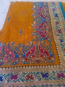 Mustered Saree