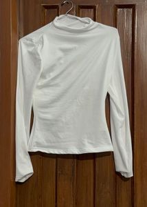 Savana White Fleece Lined Up  Full Sleeve Top