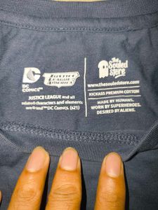 Men&#39;s Justice League: Logo Blue Printed Regular