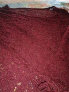 Maroon Net Top