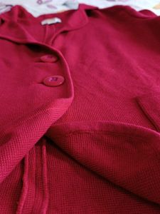 Talbots Red Button-Down Blazer