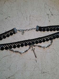 Lace Goth Sword Choker