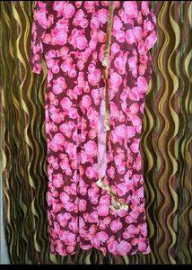 Floral gown combo with dupatta