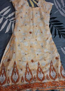 Orange Chudidar Salwar Suit