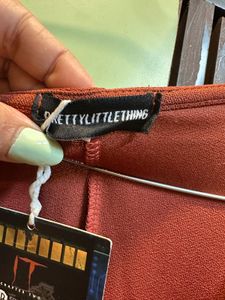 PrettyLittleThing Archer Tobacco Cape Midi Dress
