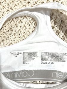 Calvin Klein White Sports Bra