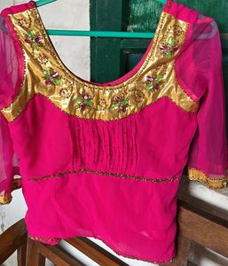 Pink Net Top