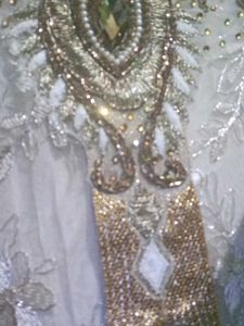 Cream Embroidered Salwar Kameez