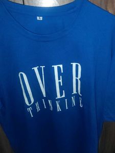 Blue &#34;Overthinking&#34; Graphic Tee