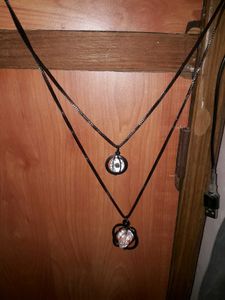 Black Pendant Chain 2 Layer