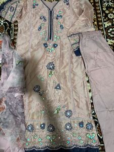 Pakistani Suit With Pretty Sleeves And Pant Odna