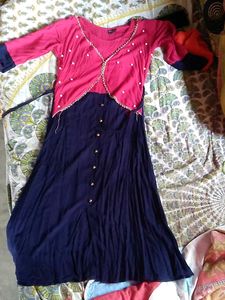 Pink and Navy Dress