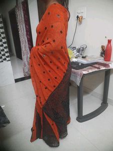 Net Saree With Blouse