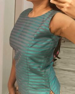 Blue Sleeveless Top