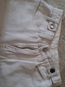 Wide Leg Off-White Denim Jeans