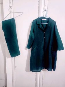 Green Cotton Co Ord Set