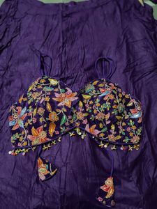 Navratri Style Purple Lehenga Choli Set