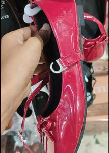 Red  Marry jane Ballet Flats