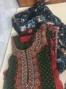 Tie-dye reyon Kurta Set