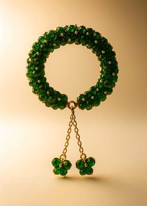 Green Beaded Gajra Bracelet