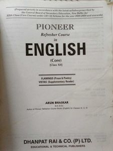 Pioneer English Core Book For Class 12th