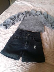 Cute Top and Shorts Set