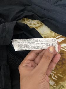 Zara Black Ruched Sleeve Crop Top